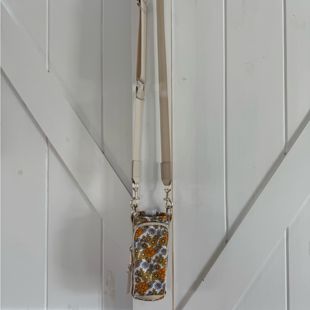 Floral Water Bottle Sling Crossbody Bag